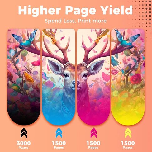 خراطيش حبر MS DEER LC3033 BK/C/M/Y، بديلة متوافقة لطابعة Brother LC3033XXL LC 3033 XXL LC3033BK LC3035 عالية الإنتاجية لطابعة MFC-J995DW MFC-J805DW MFC-J815DW مع شريحة ذكية، مختومة in Kuwait