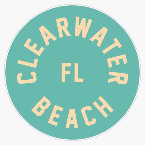 Clearwater - Florida Vinyl Sticker Waterproof Decal Laptop Wall Window Bumper Sticker 5" in Saudi Arabia