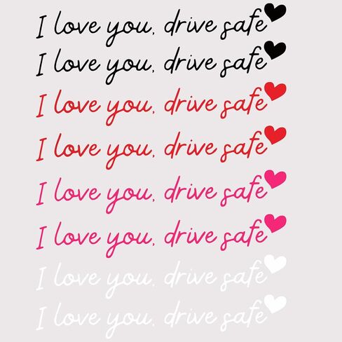 8 PCS I Love You Drive Safe Mirror Sticker, Vinyl Car Stickers for Women, Cute Car Decals for Rearview Mirror, Rear View Mirror Stickers for Car Truck SUV in Saudi Arabia