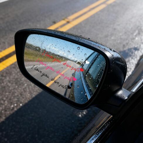 8 PCS I Love You Drive Safe Mirror Sticker, Vinyl Car Stickers for Women, Cute Car Decals for Rearview Mirror, Rear View Mirror Stickers for Car Truck SUV in Saudi Arabia