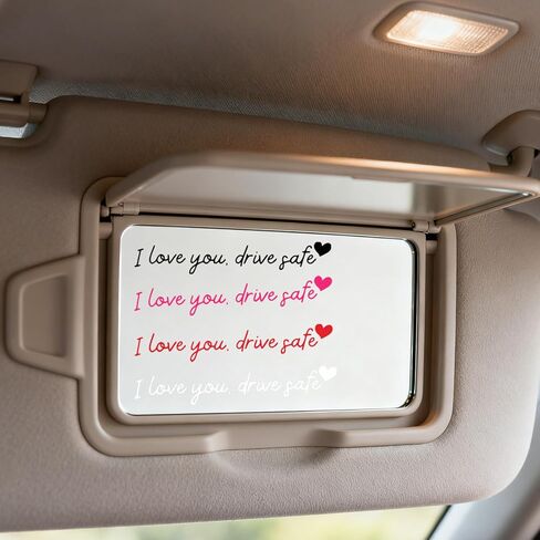 8 PCS I Love You Drive Safe Mirror Sticker, Vinyl Car Stickers for Women, Cute Car Decals for Rearview Mirror, Rear View Mirror Stickers for Car Truck SUV in Saudi Arabia