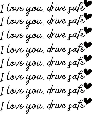 8 PCS I Love You Drive Safe Mirror Sticker, Vinyl Car Stickers for Women, Cute Car Decals for Rearview Mirror, Rear View Mirror Stickers for Car Truck SUV in Saudi Arabia
