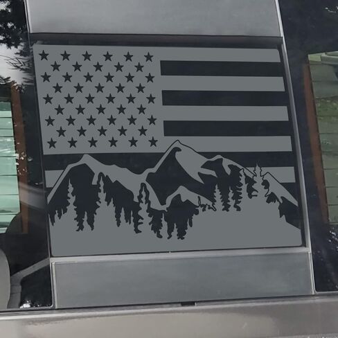Zhizhong Rear Middle Window Decal Compatible with Toyota Tacoma 2005-2023, Back Center Sliding Window Glass Snow Mountain Scene Vinyl Sticker in Saudi Arabia