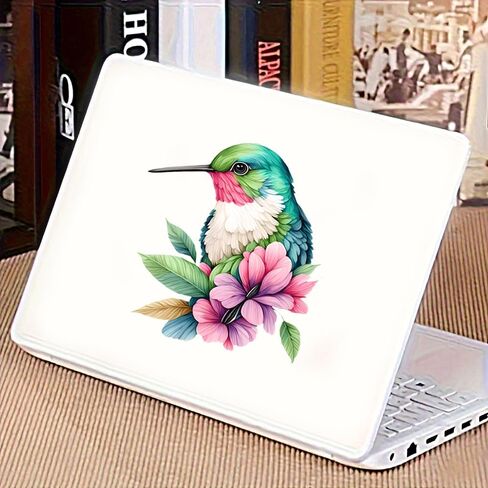 قطعتان من ملصقات الفينيل المزخرفة بالزهور الطنانة - ملصقات مقاومة للماء قابلة للإزالة للسيارة والشاحنة والدراجات النارية والكمبيوتر المحمول - ملصق ديكور مستوحى من الطبيعة - Z015 in Kuwait