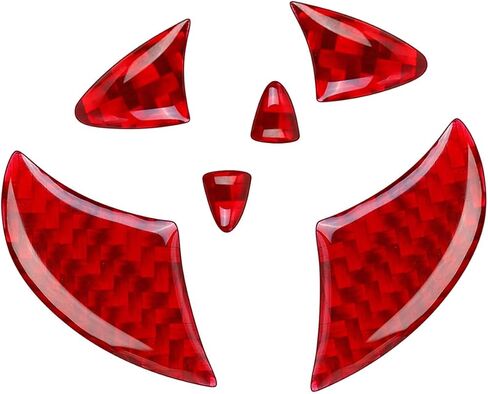 Bilisin Compatible with Rear Tailgate Insert Emblem Logo Carbon Fiber Emblem Badge Decal Cover Trim with Strong Adhesive for Toyota RAV4 2020-2024 Red in Kuwait