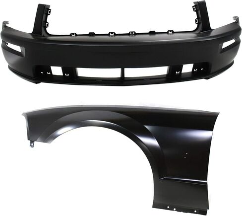 Garage-Pro Bumper Cover KIT Compatible with Ford Mustang 2005-2009 For Models Without California Special Package Primed Front in Saudi Arabia
