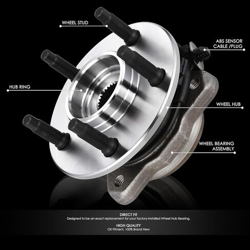 DNA MOTORING مجموعة محور العجلة الأمامية مع مستشعر ABS متوافق مع 09-11 Ranger / 03-10 B4000 4WD، OEM-WHA-0318 in Saudi Arabia