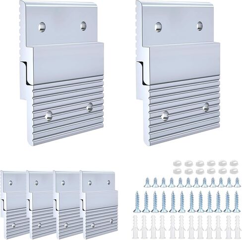 Apragaz French Cleat, Heavy Duty Hanging Picture and Mirror Hanger with Screws, Keep Level, Aluminum, Holds 300 lbs. per Pair, 50 inch - 1 Pair in Kuwait