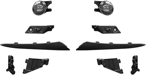 MGWILL Front Bumper Upper & Lower Grille Set Compatible with 2022 2023 2024 Honda Civic EX LX Sport Si Touring 2.0L 1.5L W/Fog Light & Bracket in Kuwait