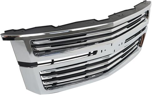 Front Bumper Chrome Grille Upper Grill Replacement for 2015 2016 2017 2018 2019 2020 Tahoe Suburban LTZ Style in Saudi Arabia