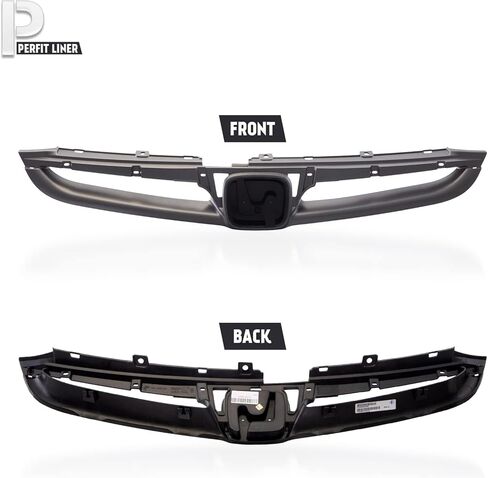 Perfit Liner New Front Gray Grille Grill with Emblem Provision Compatible With 2006 2007 HONDA Accord Sedan Value Special Edition Fits HO1200179 71121SDAA10ZA in Kuwait