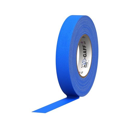 1" Width ProTapes Pro Gaff Premium Matte Cloth Gaffer's Tape With Rubber Adhesive, 11 mils Thick, 55 yds Length, Electric Blue (Pack of 1) in Kuwait