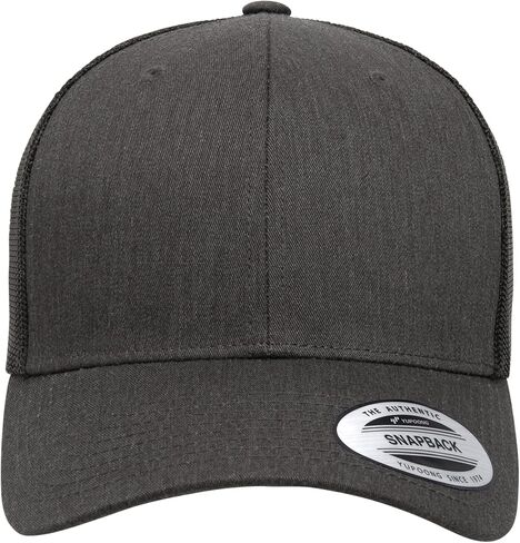 Yupoong Men's YP Classics Retro Trucker Hat, Dark Heather, One Size in Kuwait