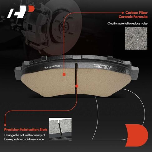 A-Premium Front Ceramic Brake Pads Set Compatible with Toyota, Lexus Models - Camry 1992-1996/2000-2001, Sienna 1998-2003, Avalon 1995-1997, Celica 1994-1999, ES300 1992-1996, LS400, SC300, 4-Pack in Saudi Arabia