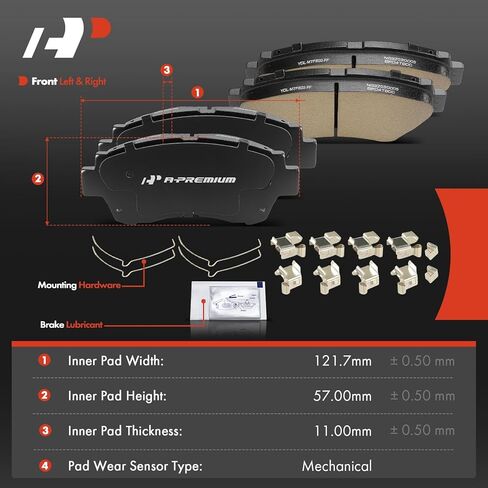 A-Premium Front Ceramic Brake Pads Set Compatible with Toyota, Lexus Models - Camry 1992-1996/2000-2001, Sienna 1998-2003, Avalon 1995-1997, Celica 1994-1999, ES300 1992-1996, LS400, SC300, 4-Pack in Saudi Arabia