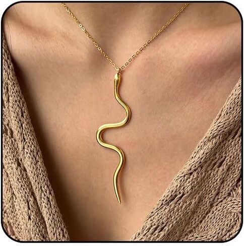 Snake Necklace for Women Snake Jewelry Gothic Serpent Halloween Necklace Punk Goth Snakes Accessories Grunge Halloween Jewelry in Kuwait