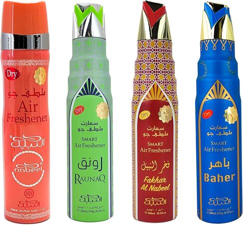 4 عبوات بخاخ معطر جو 300 مل، للمنزل والسيارة والمكتب، عينة رقم 5 in Saudi Arabia
