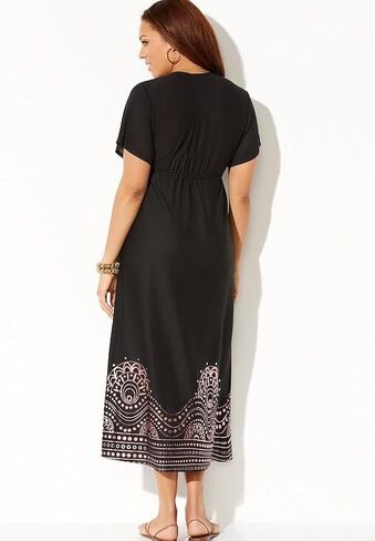 Swimsuits For All Women's Kate V-Neck Cover Up Maxi Dress (Plus in Saudi Arabia