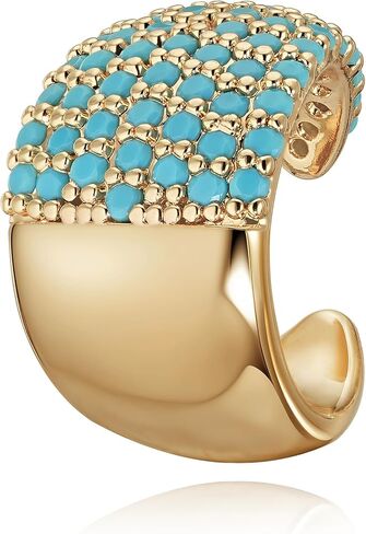 أقراط أذن FETTERO للنساء غير مثقوبة مطلية بالذهب عيار 14 قيراط للأذنين غير المثقوبة بمشبك على حلق الغضروف أقراط وهمية خفيفة الوزن | أعزب in Kuwait