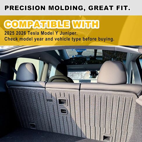 Dermon Rear Seat Back Covers Protector for 2026 2025 Tesla Model Y Juniper 5-Seats TPE Waterproof All Weather Seatback Mats Liner Interior Accessories for Second Row Camping Fishing Gear (3PCS) in Kuwait