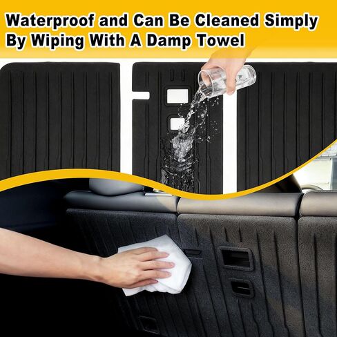 Dermon Rear Seat Back Covers Protector for 2026 2025 Tesla Model Y Juniper 5-Seats TPE Waterproof All Weather Seatback Mats Liner Interior Accessories for Second Row Camping Fishing Gear (3PCS) in Kuwait