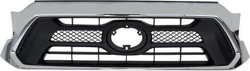 Garage-Pro Grille Assembly Compatible with 2012-2015 Toyota Tacoma With Emblem Provision Painted Black Insert and Chrome Shell in Saudi Arabia