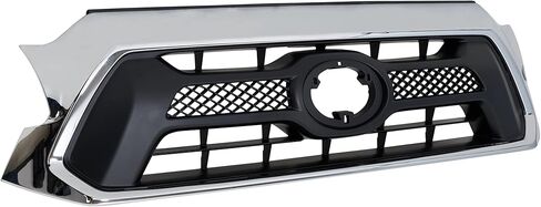 Garage-Pro Grille Assembly Compatible with 2012-2015 Toyota Tacoma With Emblem Provision Painted Black Insert and Chrome Shell in Saudi Arabia