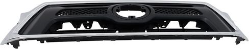 Garage-Pro Grille Assembly Compatible with 2012-2015 Toyota Tacoma With Emblem Provision Painted Black Insert and Chrome Shell in Saudi Arabia