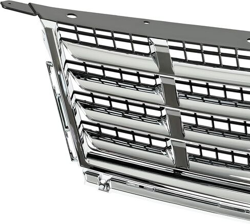 HECASA Front Bumper Upper & Lower Grille Mesh Grill Insert Compatible with 2013-2016 Cadillac SRX Plastic(ABS) Chrome Replacement for 22738992+22739004 in Saudi Arabia