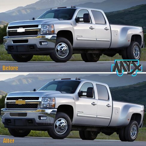 Front Lower Bumper Grille Grill Compatible with Chevy Silverado 2500HD 3500HD 2011-2014 Black Billet Grille Grill Insert in Kuwait