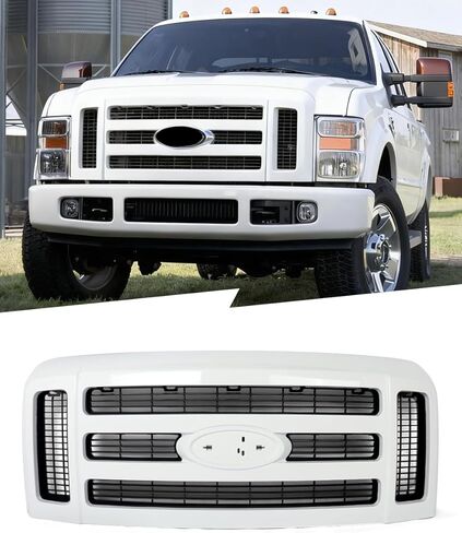 Gloss Black Mesh Grille Compatible with 2008 2009 2010 Ford F250 F350 Super Duty Front Bumper Grill Replace for 7C3Z-8200-BA in Saudi Arabia