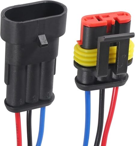 4 PACK 3 Pin Way Waterproof Electrical Wire Connector Plug Automotive Wire Connectors Plug with Wire AWG Marine for car Truck, Boat in Saudi Arabia