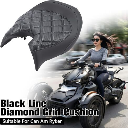 مقعد سائق واسع ومريح - متوافق مع إصدار Can-Am Ryker 600 900 Rally 2019-2025 والإصدار الرياضي 2022-2025 ممتص للصدمات من الإسفنج عالي الكثافة (#219401254) (أسود) in Kuwait