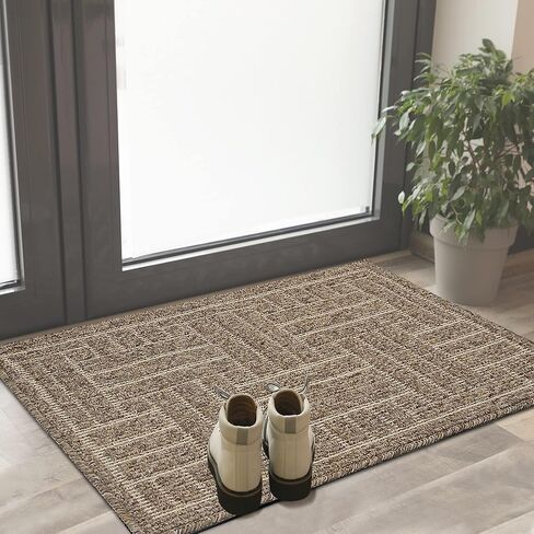 سجادة باب داخلية، سجادة باب خلفي أمامي 24 بوصة × 35.5 بوصة، ممسحة ترحيب متينة غير قابلة للانزلاق، سجادة أرضية منخفضة داخل الأرضية مقاومة للأوساخ، سجاد ماص قابل للغسل في الغسالة للمدخل in Kuwait