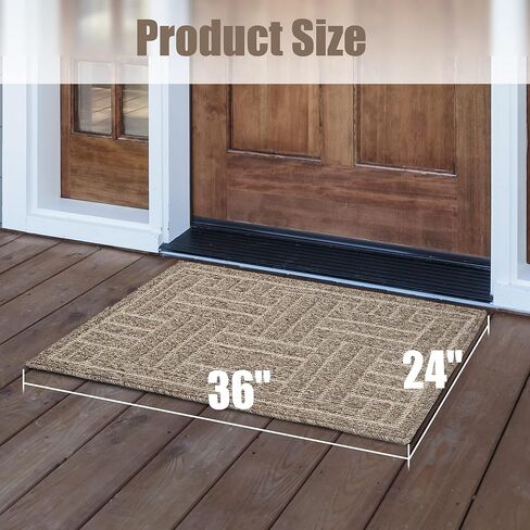 سجادة باب داخلية، سجادة باب خلفي أمامي 24 بوصة × 35.5 بوصة، ممسحة ترحيب متينة غير قابلة للانزلاق، سجادة أرضية منخفضة داخل الأرضية مقاومة للأوساخ، سجاد ماص قابل للغسل في الغسالة للمدخل in Kuwait
