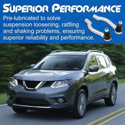 2 × أطراف قضيب ربط خارجي أمامي، متوافق مع 2008 2009 2010 2011 2012 2013 Nissan Rogue, 2014 2015 Rogue Select، استبدال # D8640JY00A, D8520JY00A in Kuwait