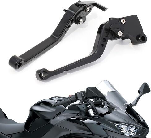 Long Brake Clutch Lever Sets CNC Aluminum Replacement for Kawasaki 2017-2024 Z650 Z900 Ninja 650R ER-6F Vulcan S 650 EN650 KLE650 Versys 650 KLZ1000 Versys 1000 ZX-4RR (A) in Saudi Arabia