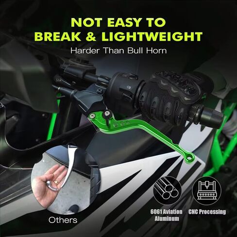Long Brake Clutch Lever Sets CNC Aluminum Replacement for Kawasaki 2017-2024 Z650 Z900 Ninja 650R ER-6F Vulcan S 650 EN650 KLE650 Versys 650 KLZ1000 Versys 1000 ZX-4RR (A) in Saudi Arabia