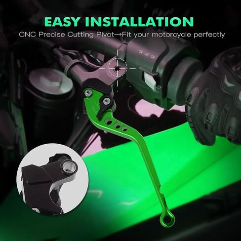 Long Brake Clutch Lever Sets CNC Aluminum Replacement for Kawasaki 2017-2024 Z650 Z900 Ninja 650R ER-6F Vulcan S 650 EN650 KLE650 Versys 650 KLZ1000 Versys 1000 ZX-4RR (A) in Saudi Arabia
