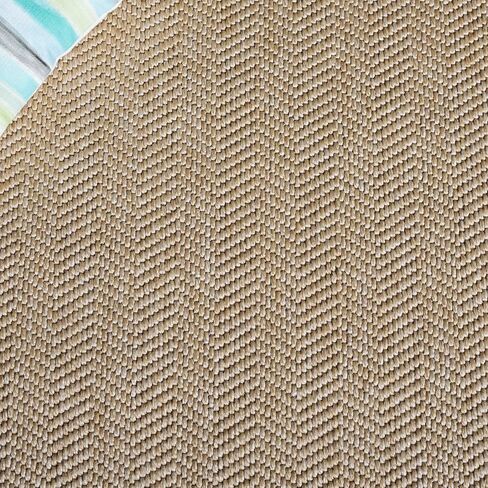 SAFAVIEH Washable Rug Outdoor Sisal All-Weather Collection - 2'2" x 6'7" Runner, Natural, Non-Shedding & Easy to Clean, Ideal for Patio, Backyard, Mudroom (SAW402B) in Saudi Arabia