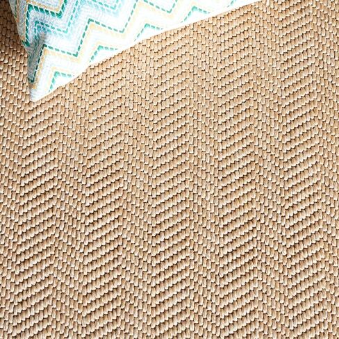 SAFAVIEH Washable Rug Outdoor Sisal All-Weather Collection - 2'2" x 6'7" Runner, Natural, Non-Shedding & Easy to Clean, Ideal for Patio, Backyard, Mudroom (SAW402B) in Saudi Arabia