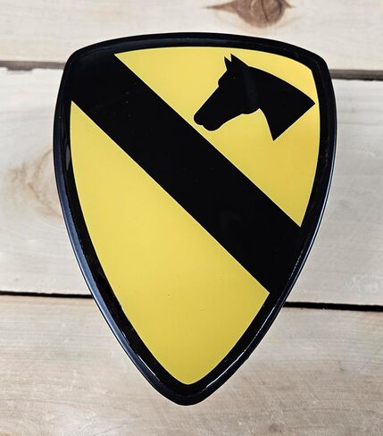 Freedom Forged 1st Cavalry Division Trailer Hitch Cover, Steel, Black, 2 Inch Receiver, Horse Head Emblem in Saudi Arabia