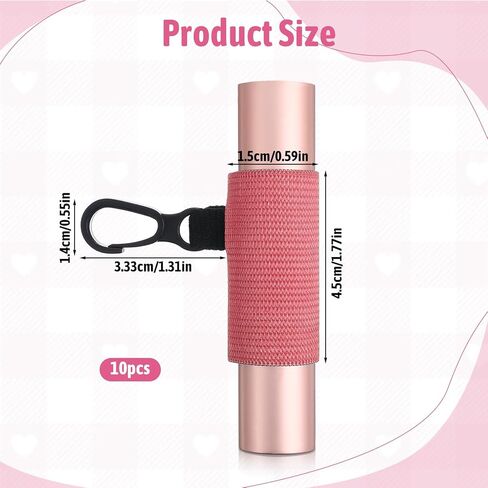 10 قطع من سلسلة مفاتيح حامل مرطب الشفاه، مشبك صغير على أكمام مرنة لأحمر الشفاه، حامل ملمع الشفاه المحمول، حامل سلسلة مفاتيح للنساء in Kuwait