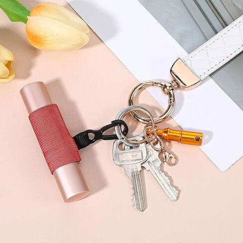 10 قطع من سلسلة مفاتيح حامل مرطب الشفاه، مشبك صغير على أكمام مرنة لأحمر الشفاه، حامل ملمع الشفاه المحمول، حامل سلسلة مفاتيح للنساء in Kuwait