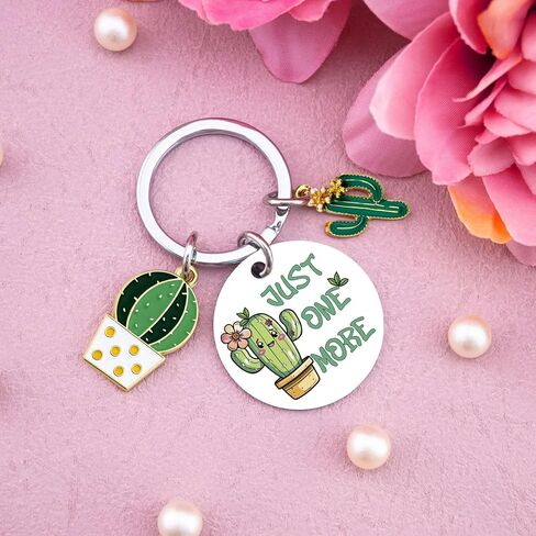 Gardening Gifts For Women Cute Cactus Decor Plants Lady Gift For Gardeners Just One More Keychain For Birthday Green Gardening Stuff Plant Gifts For Plant Lovers in Saudi Arabia