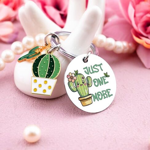 Gardening Gifts For Women Cute Cactus Decor Plants Lady Gift For Gardeners Just One More Keychain For Birthday Green Gardening Stuff Plant Gifts For Plant Lovers in Saudi Arabia