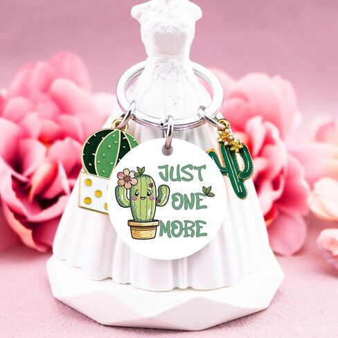 Gardening Gifts For Women Cute Cactus Decor Plants Lady Gift For Gardeners Just One More Keychain For Birthday Green Gardening Stuff Plant Gifts For Plant Lovers in Saudi Arabia