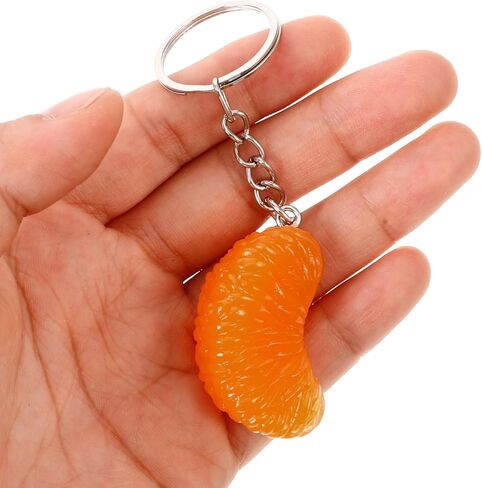 Realistic Orange Slice Keychain 1.5 Inch Fruit Pendant Charm for Keys Bags Wallets Decorative Hanging Ornament in Kuwait