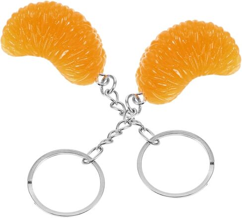 Realistic Orange Slice Keychain 1.5 Inch Fruit Pendant Charm for Keys Bags Wallets Decorative Hanging Ornament in Kuwait