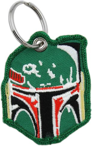 Apex Imports Boba Fett Mandalorian خوذة مفتاح سلسلة 1.75 بوصة × 2 بوصة دراجة نارية ATV سيارة شاحنة سلسلة مفاتيح خضراء in Kuwait